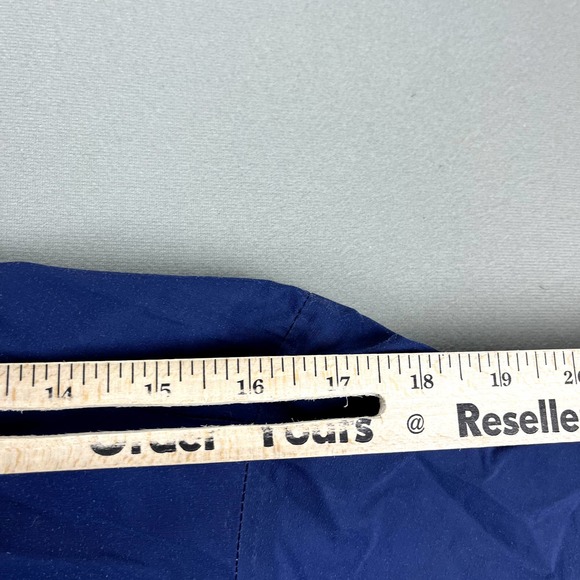 Vintage Levis Ski Button Up Shirt Mens Medium Navy Blue Pearl Snap Made USA 80s - Picture 12 of 12